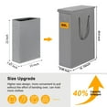 thumbnail image 6 of BGTREND Tall & Slim Laundry Hamper with Lid and handles Narrow Laundry Basket Collapsible Dirty Clothes Hamper Portable Laundry Storage Bin Oxford (60L, Gray), 6 of 8