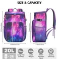 thumbnail image 3 of Sci-Fi Space Backpack Cooler, Insulated Leakproof Lunch Bag with Celestial Moon and Stars, Nebula and Rocket Design for Space Geek Adventures, 3 of 6