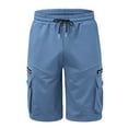 thumbnail image 5 of kamemir Men's Shorts Cargo Men's Cargo Shorts Relaxed Fit Outdoor Cargo Shorts Cotton(Light Blue,M), 5 of 6