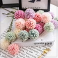 thumbnail image 5 of Zukuco 10pcs Artificial Chrysanthemum Ball Flowers for Important People Glorious Moral Home Office Coffee Wedding (Blue), 5 of 5