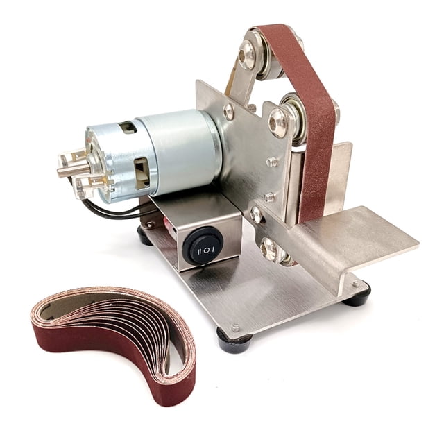 Belt Sander 15mm/25mm Multifunctional Grinder Mini Electric Belt Sander DIY Polishing Grinding Machine Cutter Edges Sharpener ,Easy to Use