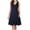 Blue, variant on IROINNID Women's V-Neck A-Line Dress Summer Casual Sleeveless Sling Solid Mid-Length Dresses Loose Dress Knee-Length Dress