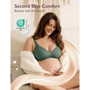 Momcozy Nursing Bras for Breastfeeding, Seamless Pregnancy Maternity Bra Wireless Classic Jelly Strip Support Nursing Bra