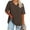 Brown, variant on Oversized Tshirts for Women Raglan Cotton Shirts Tshirts Elbow-Length V Neck Green Womens Oversized Tee Shirts,M