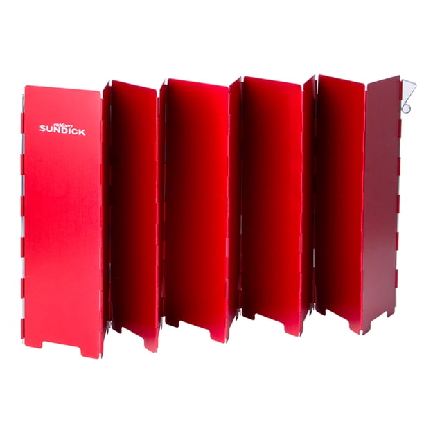 Parabrisas De Estufa Estufa plegable Parabrisas Estufa portátil para acampar Cortavientos (Rojo 12 piezas)
