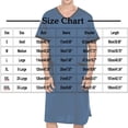 thumbnail image 3 of snilers Mens Nightgown Nightwear Comfy Short Sleeve V Neck Lounge Sleep Shirt Pajama Big and Tall Nightshirt with Pockets M, 3 of 6