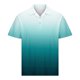 thumbnail image 5 of Camisas de Manga Larga para Hombres Impresos Girar Hacia Abajo Botones de Cuello Lateral Dividido, Casual Blusa de Manga Corta, 5 of 6