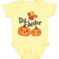 thumbnail image 3 of Inktastic Big Sister Pumpkins with Fall Leaves Girls Baby Bodysuit, 3 of 5