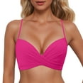 thumbnail image 1 of Women's Swimwear Tankini Set Underwire Push Up Bikini Top with Stainless Steel Hooks Full Coverage Bathing Suit Tied Back Design, 1 of 5