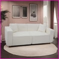 thumbnail image 5 of Modern Mid-Century Teddy Velvet 2-3 Seat Sofa – Ergonomic Hybrid Foam Couch for Living Room & Bedroom, 5 of 17