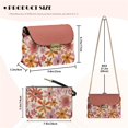 thumbnail image 5 of TSOVTHRID Doodle Daisy Pink Print Crossbody Purse for Women Small Crossbody Bag Crossover Shoulder Bag Cell Phone Leather Handbag with Chain Strap, 5 of 7