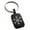 Black, variant on Black Stainless Steel Compass Snowflake Engraved Small Rectangle Dog Tag Charm Keychain Keyring