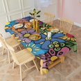thumbnail image 3 of Pioneer Flower Floral Print Pattern Rectangle Tablecloth 60"x102",Waterproof Polyester Rectangle Table Cloth, Wipeable Spillproof Polyester Tablecloth for Dining, Camping, Indoor and Outdoor, 3 of 6