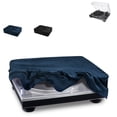 thumbnail image 3 of Turntable Dust Cover For Audio-Technica AT-LP120XUSB - Premium Plush Protective Vinyl Cover with Elastic Edges, Fits 43x33x13cm (Black/Blue) - Officially Compatible with LP120XUSB Turntables, 3 of 9