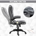 thumbnail image 4 of Adjustable Grey Massage Office Chair - Ergonomic Recliner with 130° Tilt | Home & Executive Desk Chair with Linen Fabric & 6-Point Massage Functionality, 4 of 7