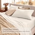 thumbnail image 4 of Bare Home Organic Flannel Sheet Set - 100% Organic Cotton - Deep Pocket - 4-Pieces - King, Cream, 4 of 10