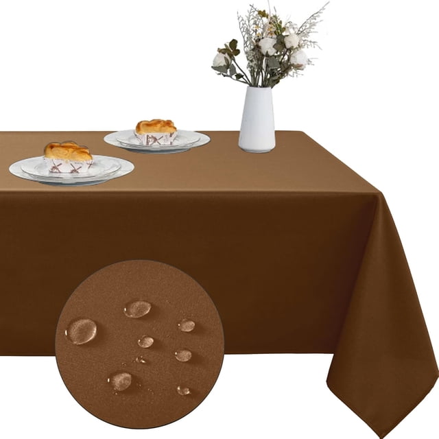 Black Table Cloths Rectangular 60 x 84 Inch, Waterproof Rectangle Table Cloth Stain Resistant Tablecloth, Spillproof Washable Table Cover for Dining, Buffet, Parties, Holiday, Events, Wedding