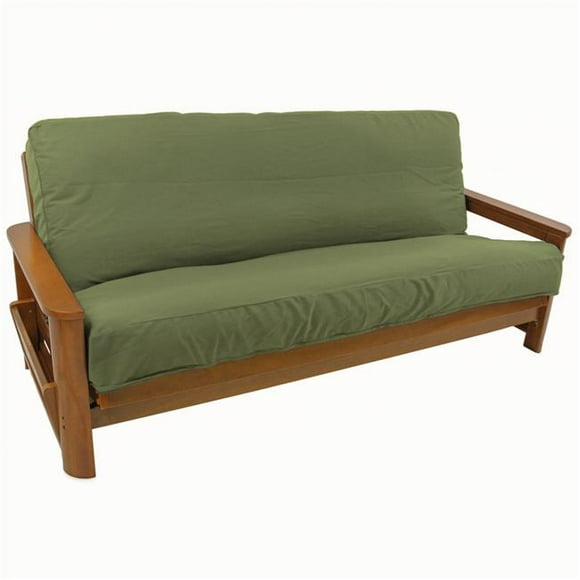 Blazing Needles 9687-TW-SG 8 to 9 in. Solid Twill Full Futon Cover&#44; Sage