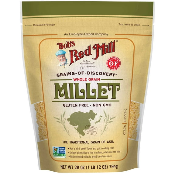 Bob's Red Mill Whole Grain Millet, 28-ounce (Pack of 4)