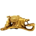 thumbnail image 4 of Firefly Hope Feng Shui Decor Laughing Buddha Statue Maitreya Figurine Carrying Money Bag Happy Buddha for God Luck Brass Sculptures Home Decorations (Style B), 4 of 4