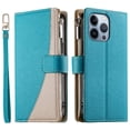 thumbnail image 1 of Funda cartera GANGXUN para iPhone 13 Pro , cuero PU con tarjetero, cremallera, correa de mano, soporte y protección 636°, 1 of 6