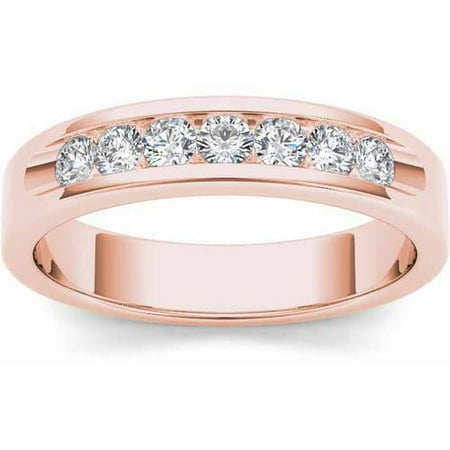 Imperial 1/2 Carat T.W. Diamond Men's 14kt Rose Gold Wedding Band