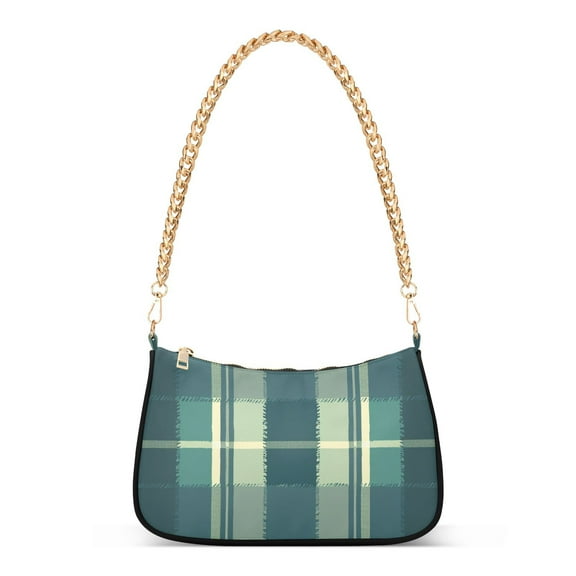 Green LatticeWomen Small Shoulder Bag Crossbody Tote Hobo Bags Purse Clutch Handbags with Chain Strap for Women