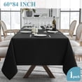 thumbnail image 6 of VidaFete Rectangle Tablecloth 60 x 84 inch Polyester Table Cloth 1 Pack, Resistant Wrinkle Dining Table Cover for Dinning Party (Black), 6 of 7