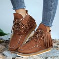 thumbnail image 2 of eczipvz Espadrilles de Mode pour Femmes Chaussures en Toile Confortables Mocassins en Textile Mignons Bas, Marron, 2 of 5