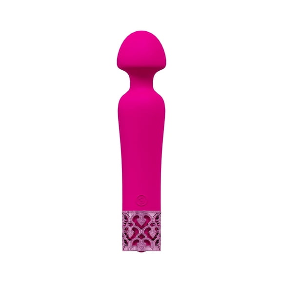 Royal Gems Scepter Silicone Mini Personal Massage Wand, Pink