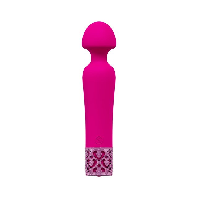Royal Gems Scepter Silicone Mini Personal Massage Wand, Pink