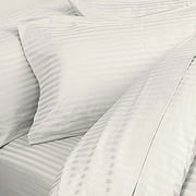 340-Thread Count Cotton Woven Stripe Sheet Set, Taupe