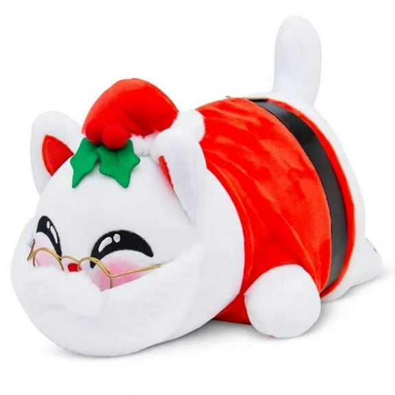 STEZYO 9.84 inch Cute Anime Cartoon Cat Stuffed Animal Figure Toy Plush Pillow Gift for Kids and Festival Gift(Santa Claus)