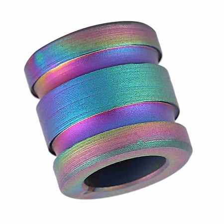 M Buder S Size TC4 Titanium Alloy Knife Bead Paracord Outdoor Lanyard EDC Pendant Colorful 0.39 x 0.39 Inches / 10 x 10 mm Small Gear Charm Accessory for Backpacking and Camping Multi-Tools
