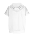 thumbnail image 5 of cfhntfmh Sweatshirts for Womens Short Sleeve Pullover Tops Summer Oversized Half Zip Hoodies with Pockets, 5 of 6