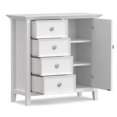 thumbnail image 5 of Simpli Home Amherst 37 inch Wide Solid Wood Transitional Medium Storage Cabinet in White, 5 of 10