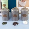 thumbnail image 4 of Osdhezcn Pack of 3 Retro Style Kitchen Canisters Set Airtight Metal Storage Jars with Lid, 4 of 10