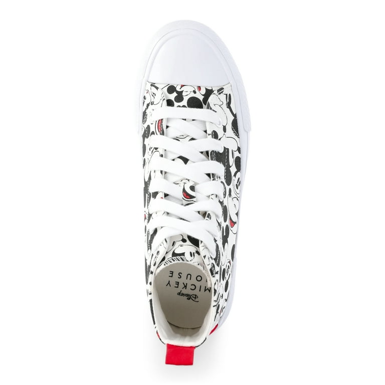 Disney women's Mickey Mouse High-Top Lace-Up Sneakers