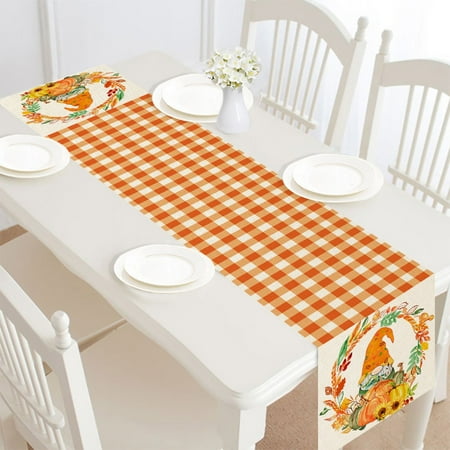 

Dyfzdhu Thanksgiving Table Runner Fall Thanksgiving Table Runner For Party For Farmhouse Kitchen Home Dining Coffee Table