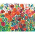 thumbnail image 3 of Grim, Tara Funk 14x12 Black Modern Framed Museum Art Print Titled - Vivid Poppy Collage III, 3 of 5