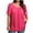 Hot Pink, variant on Vmvidoty Womens Beach Vacation Clothes Tops Pleated Short Sleeve Shirts Summer Casual Flowy Cute Loose Fit Basic Tees Hot Pink XL