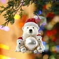 thumbnail image 3 of Christmas Polar Bear Acrylic Pendant Christmas Decoration Pendant Christmas Tree Pendant Car Pendant Holiday Decorations Hangs Home Decor, 3 of 6