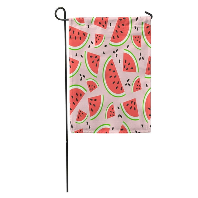 JSDART Red Slice Watermelon Pattern Colorful Melon Cute Tropical Abstract Garden Flag Decorative Flag House Banner 28x40 inch