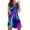 Blue, variant on IROINNID Sleeveless Round Neckline Dress For Women Summer Dress Cute Ruffle Swing Flory Beach Mini Tank Short Dresses Prints Knee-Length Sundress