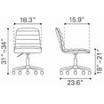 thumbnail image 3 of Zuo Chaise de Bureau Admire, 3 of 9
