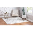 thumbnail image 2 of Unique Loom 3151561 5 x 5 ft. Rounded Trellis Frieze Square Rug, Ivory, 2 of 2