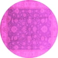 thumbnail image 1 of Ahgly Company Indoor Round Oriental Pink Traditional Area Rugs, 3' Round, 1 of 4