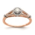 thumbnail image 2 of Auriga Fine Jewelry 10K Rose Gold Halo 1/3 carat Diamond Complete Engagement Ring for Women Size- 7, 2 of 4
