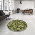 thumbnail image 4 of Ahgly Company Machine Washable Indoor Round Transitional Sepia Brown Area Rugs, 4' Round, 4 of 7