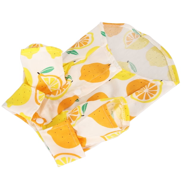 Camisas de verano para perros con estampado de limón, camisas hawaianas frescas y transpirables para perros pequeños a medianos, cachorros, gatos, XL
